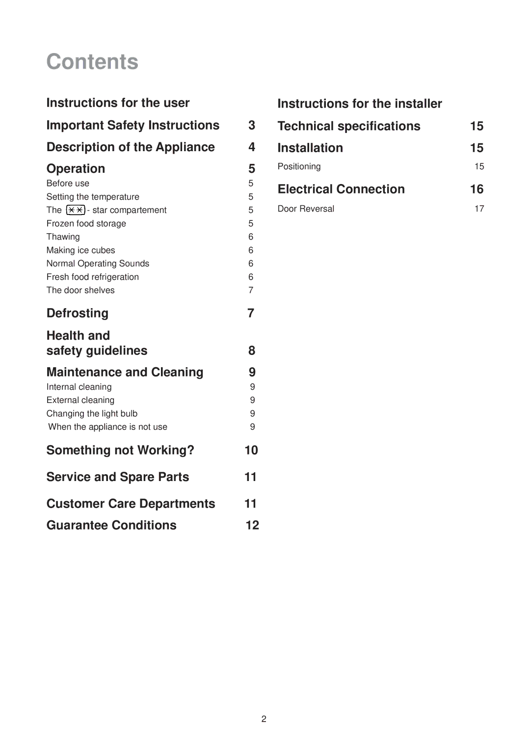 Electrolux ER 6624 manual Contents 