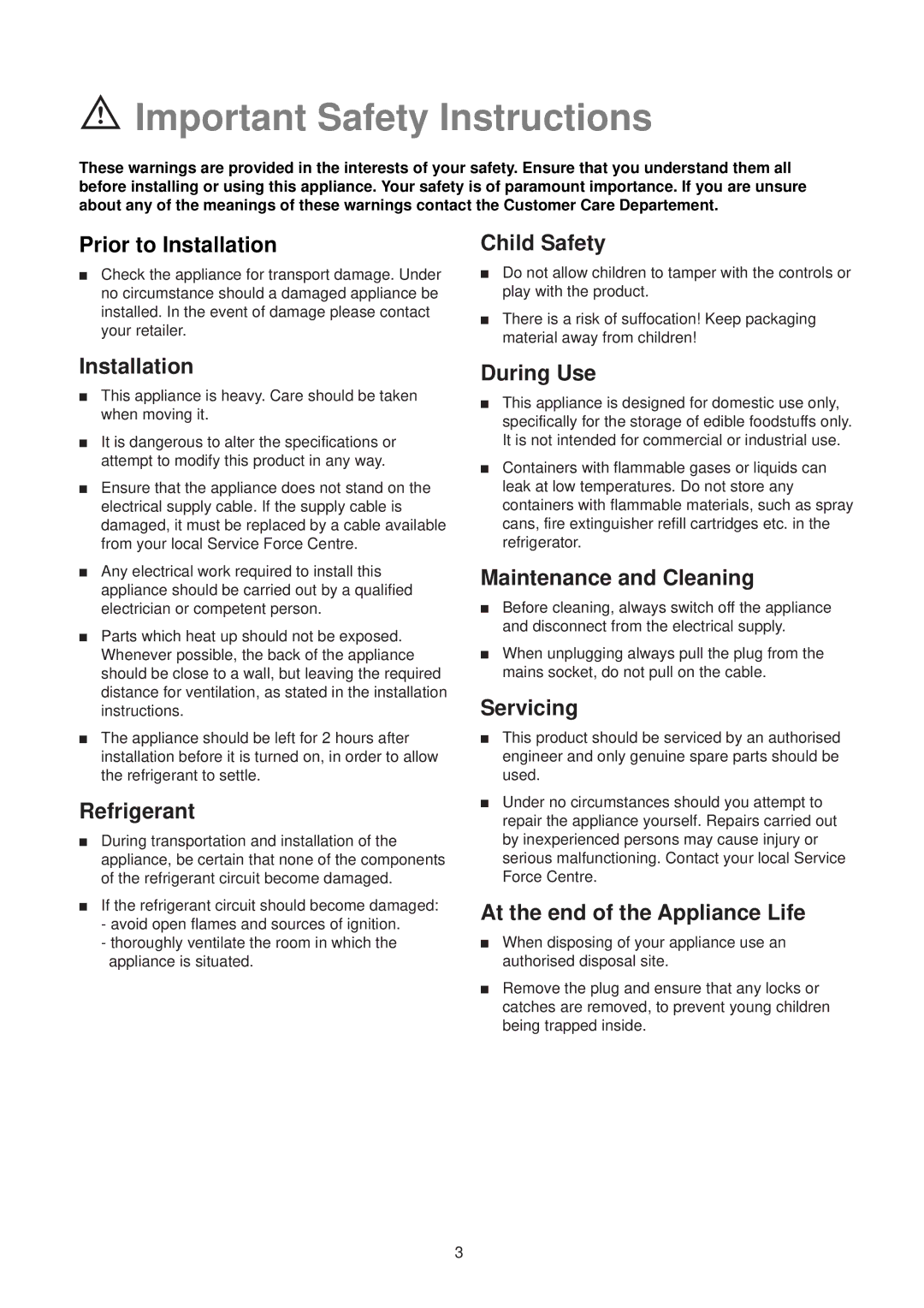 Electrolux ER 6632 manual Important Safety Instructions 