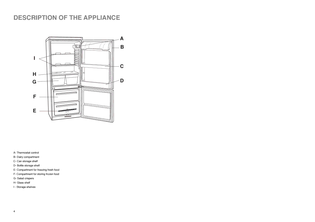 Electrolux ER 7521 B manual Description of the Appliance 