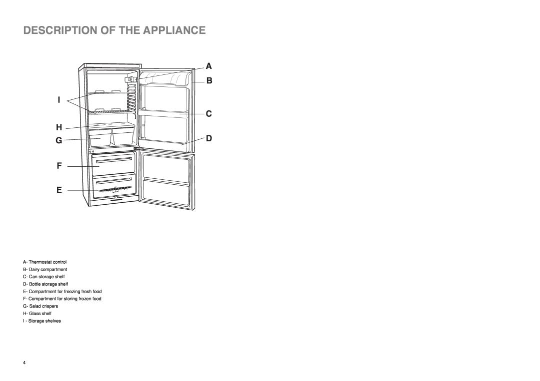 Electrolux ER 7521 B manual Description Of The Appliance 