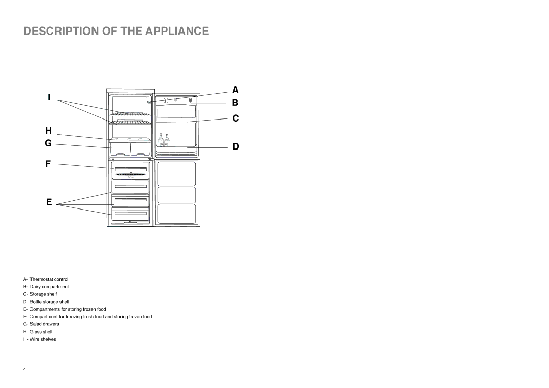 Electrolux ER 7525 B manual Description of the Appliance 