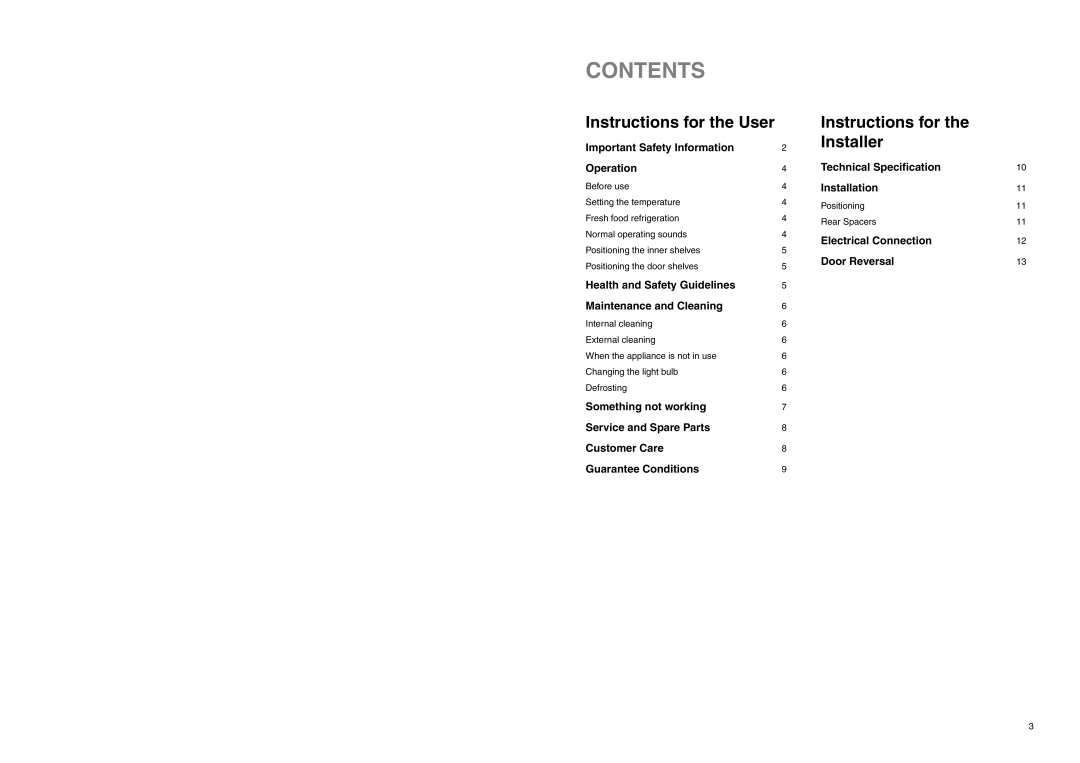 Electrolux ER 7620/1 C manual Contents 