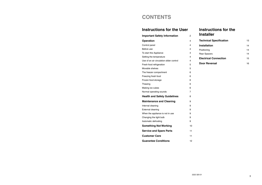 Electrolux ER 7626/1 B manual Contents 