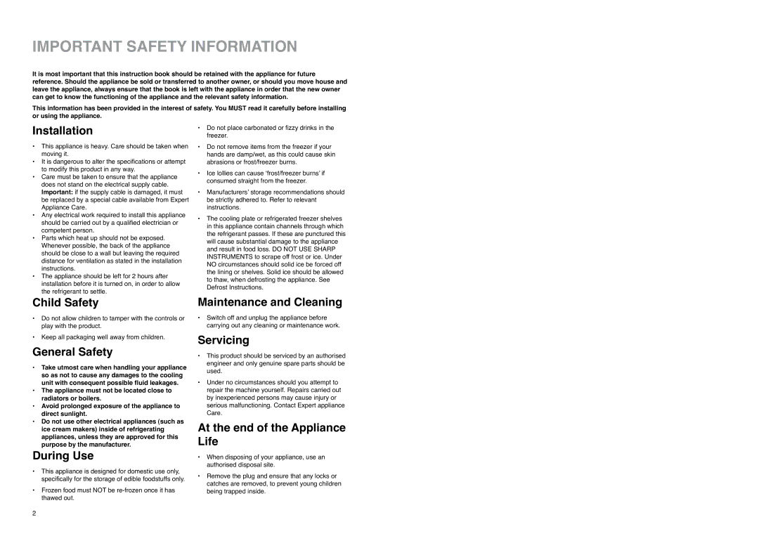 Electrolux ER 7825 B instruction manual Important Safety Information, Installation 