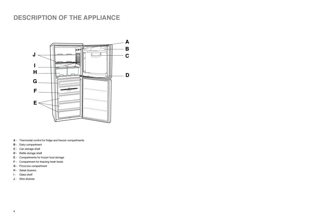 Electrolux ER 7826 B manual Description of the Appliance 