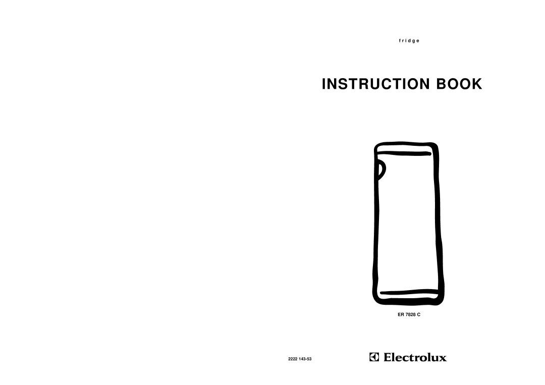 Electrolux ER 7828 C manual Instruction Book 