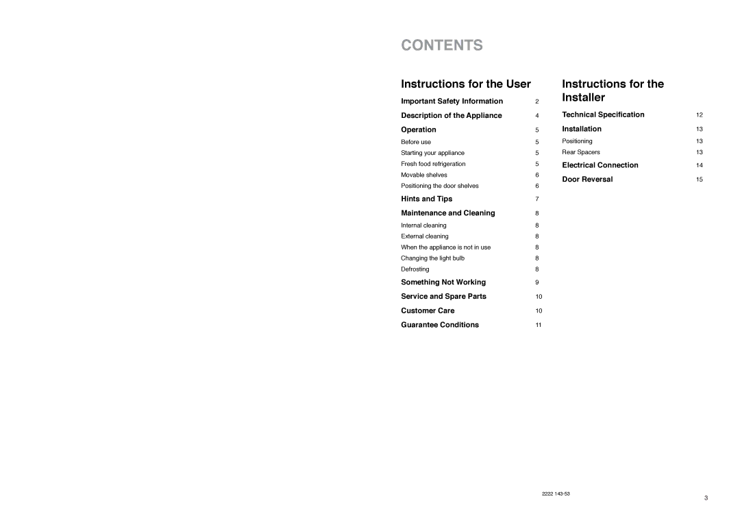 Electrolux ER 7828 C manual Contents 