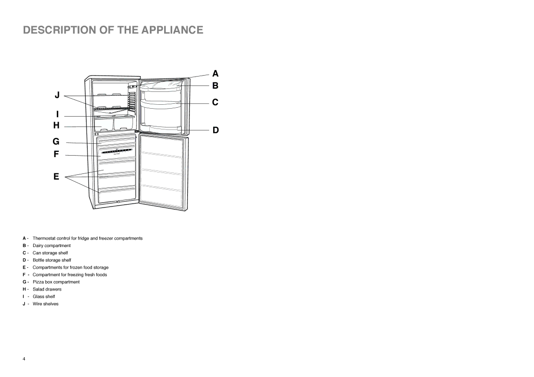 Electrolux ER 8126 B manual Description of the Appliance 