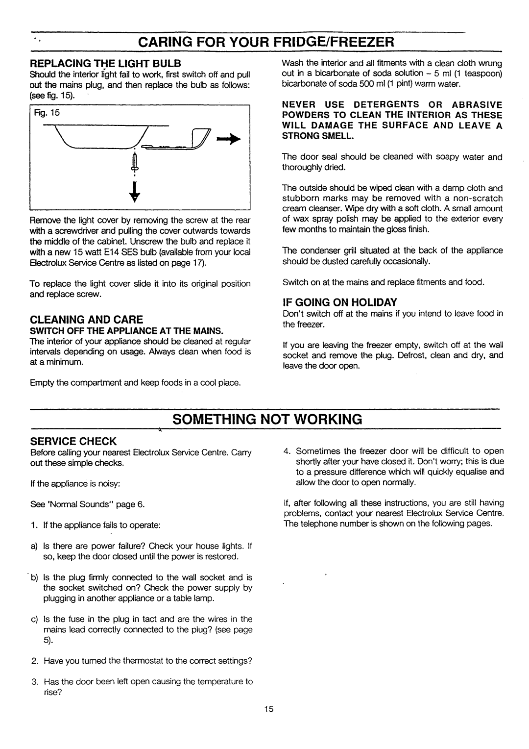 Electrolux ER2944B, ER2945B, ER2344B, ER2345B manual 