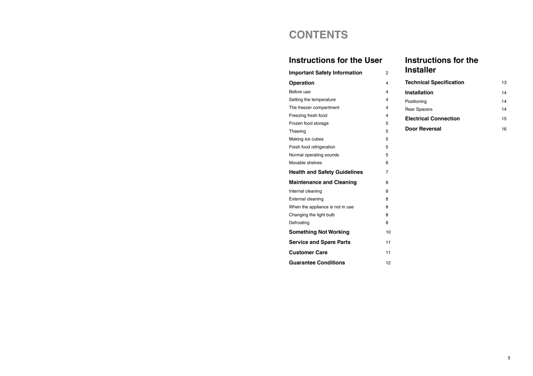 Electrolux ERB 7525 manual Contents 