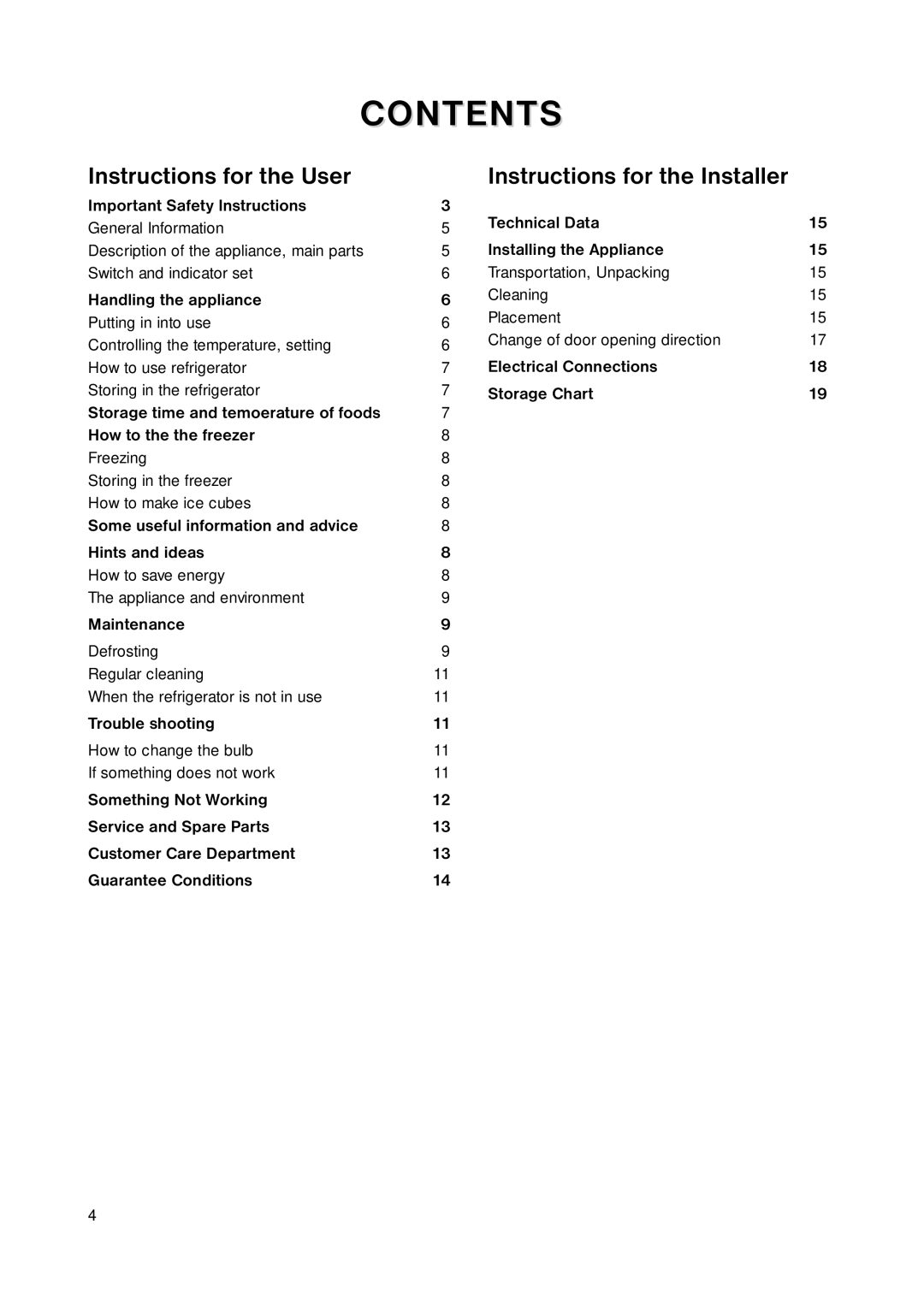 Electrolux ERB 8441 manual Contents 