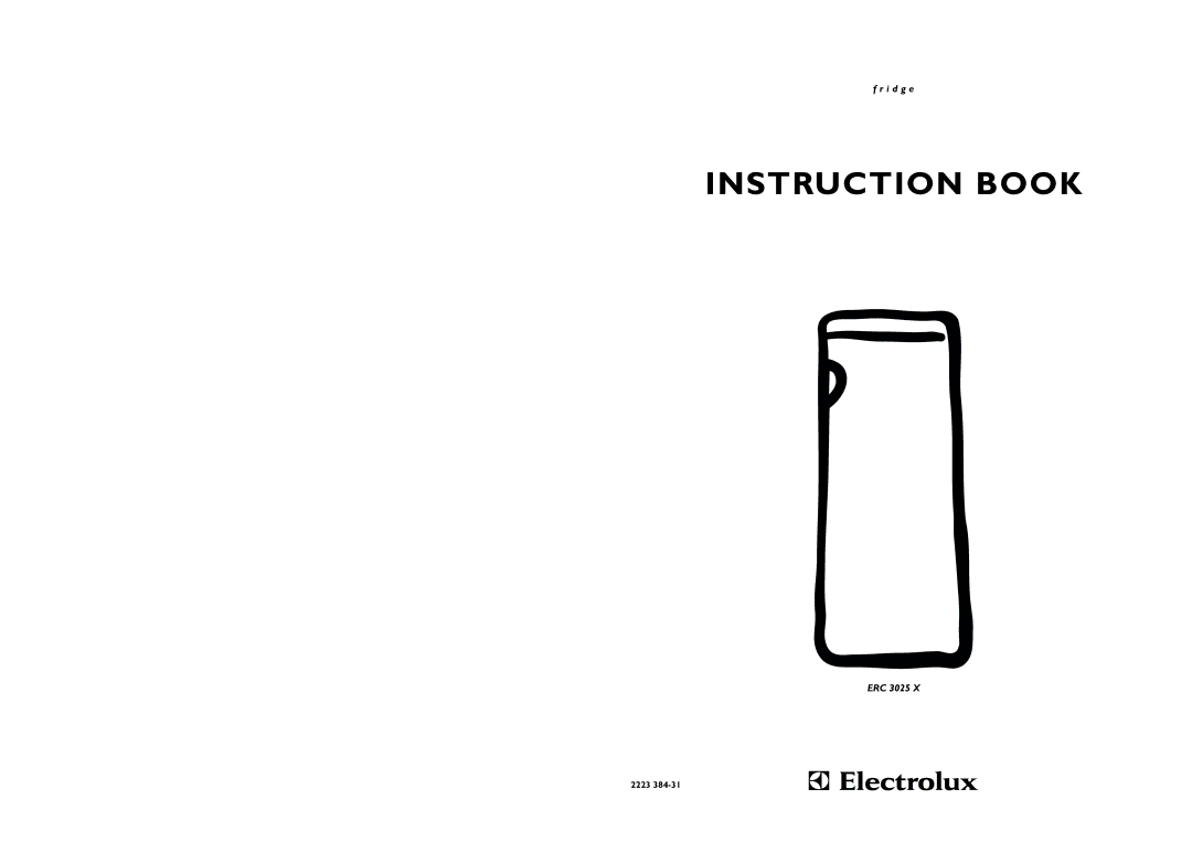 Electrolux ERC 3025 X manual Instruction Book 