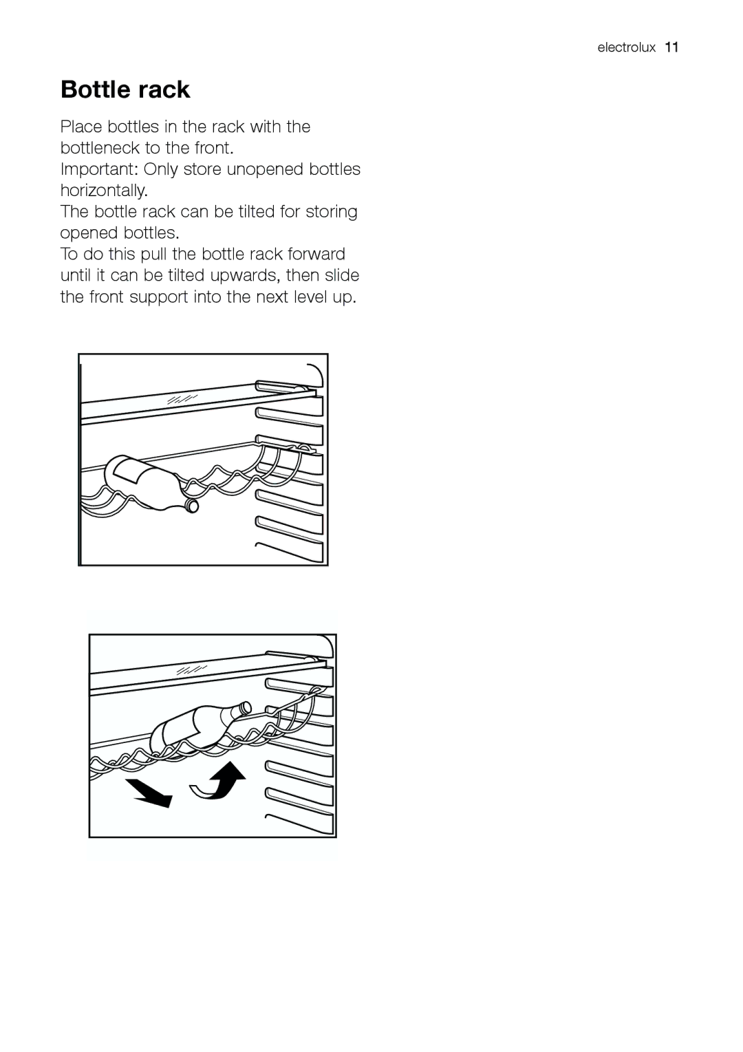 Electrolux ERC 34292 S manual Bottle rack 