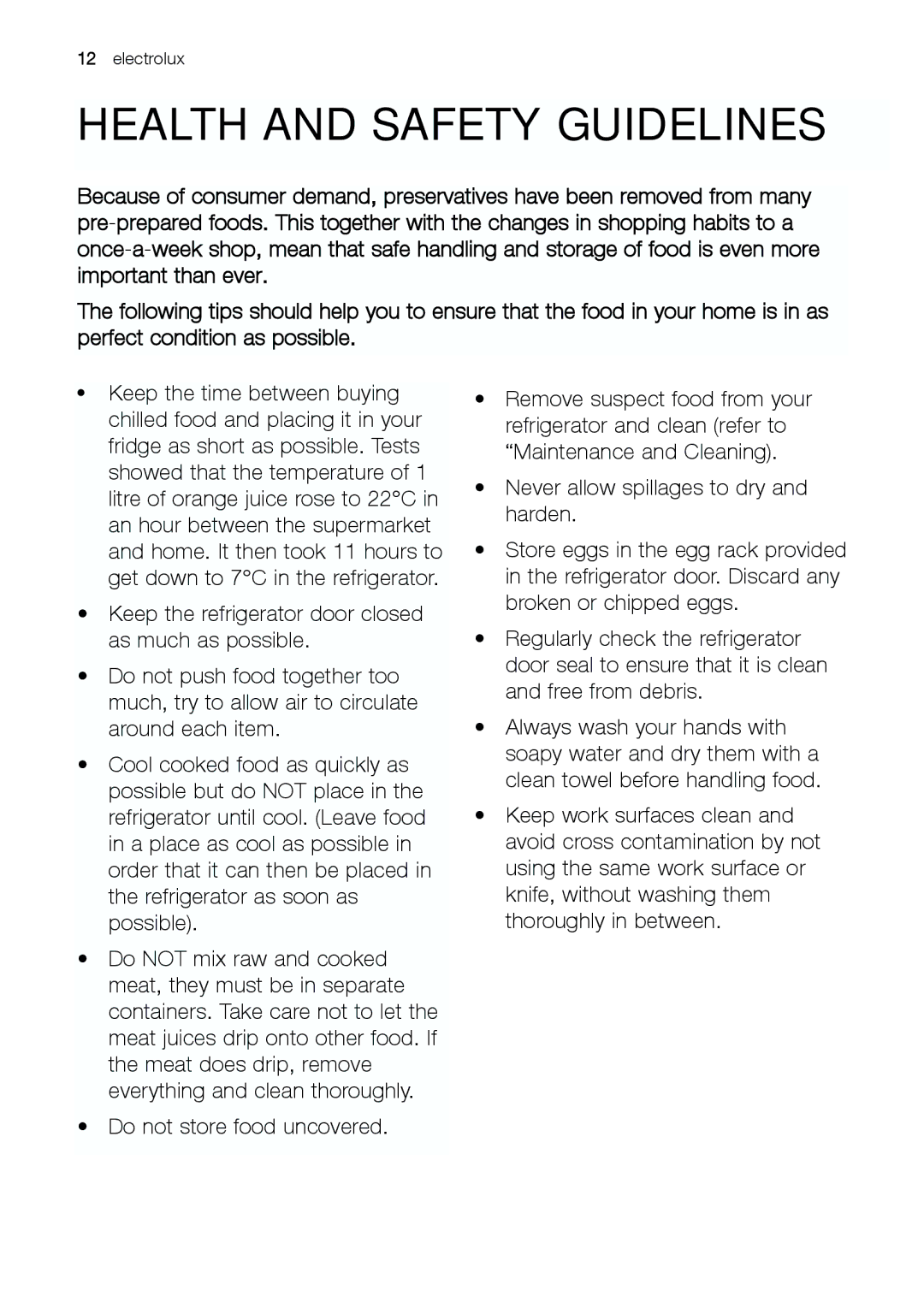 Electrolux ERC 34292 S manual Health and Safety Guidelines 