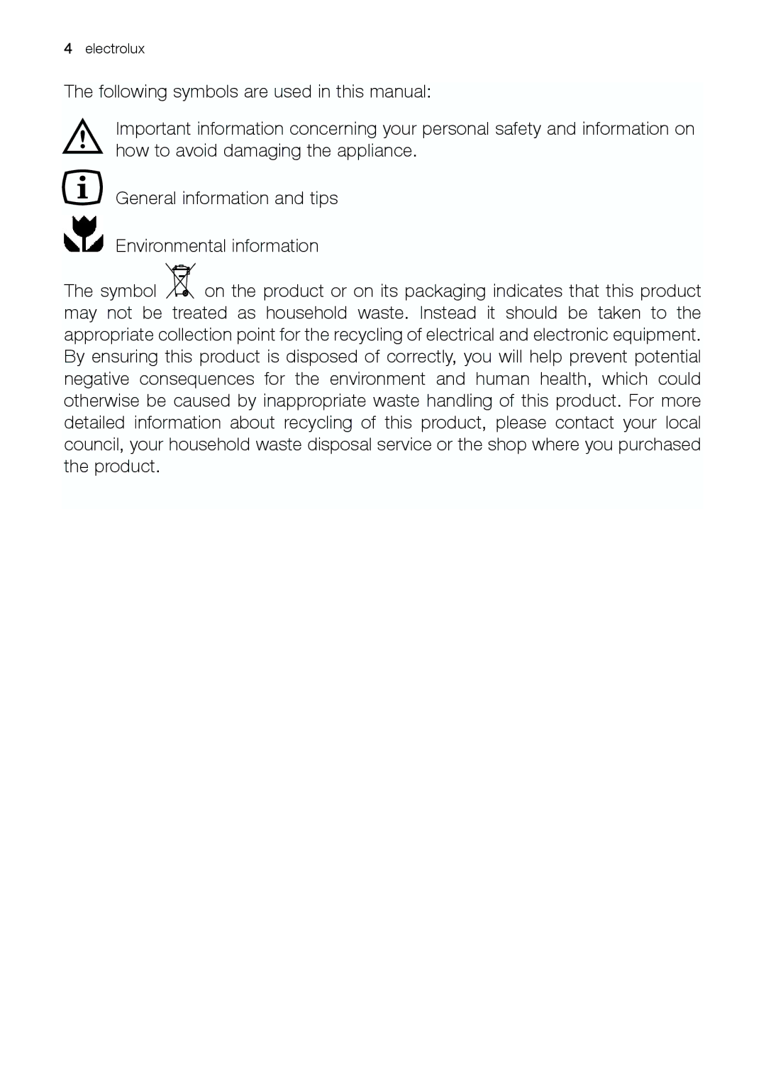 Electrolux ERC 34292 S manual Electrolux 