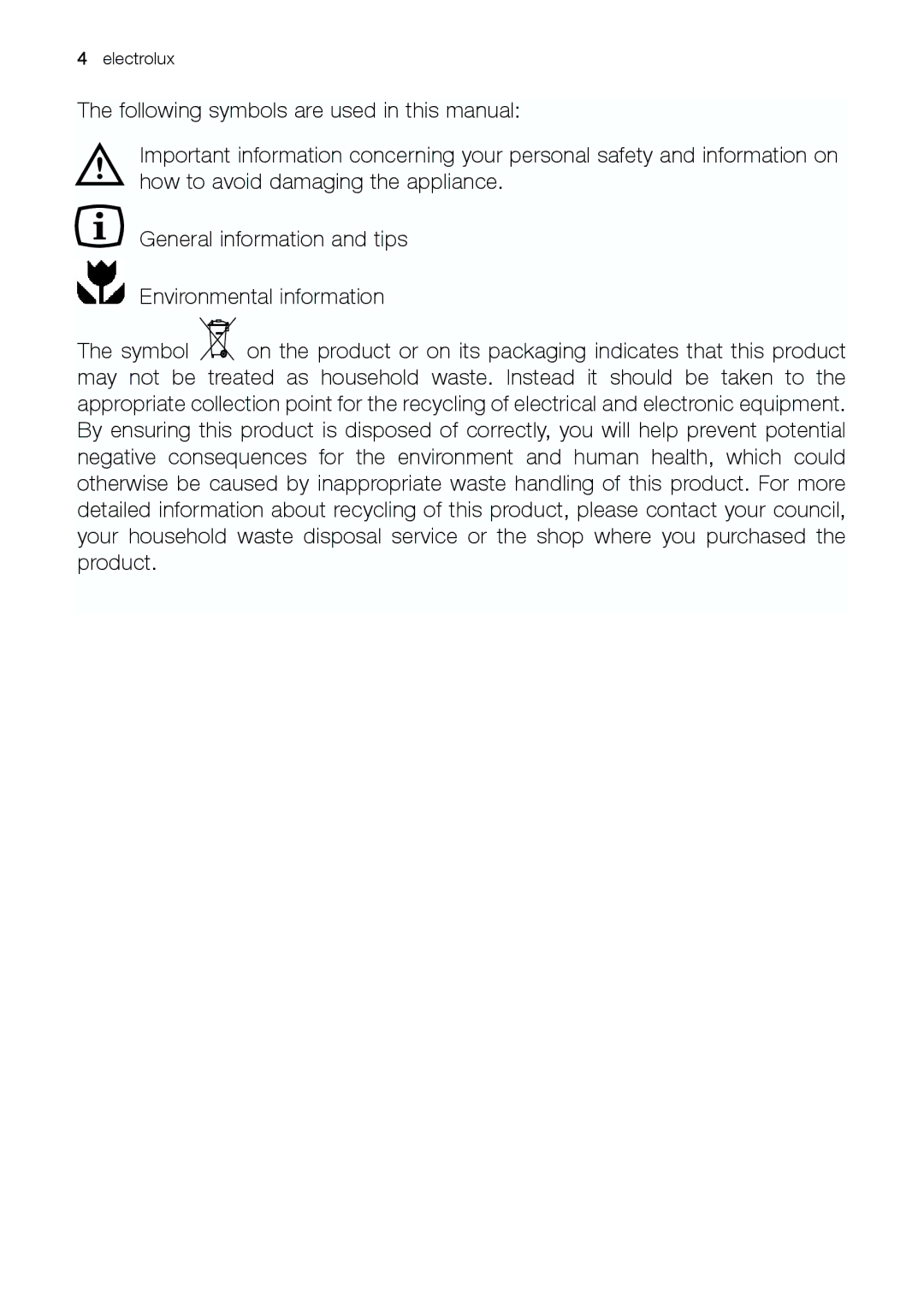 Electrolux ERC 39392 S manual Electrolux 