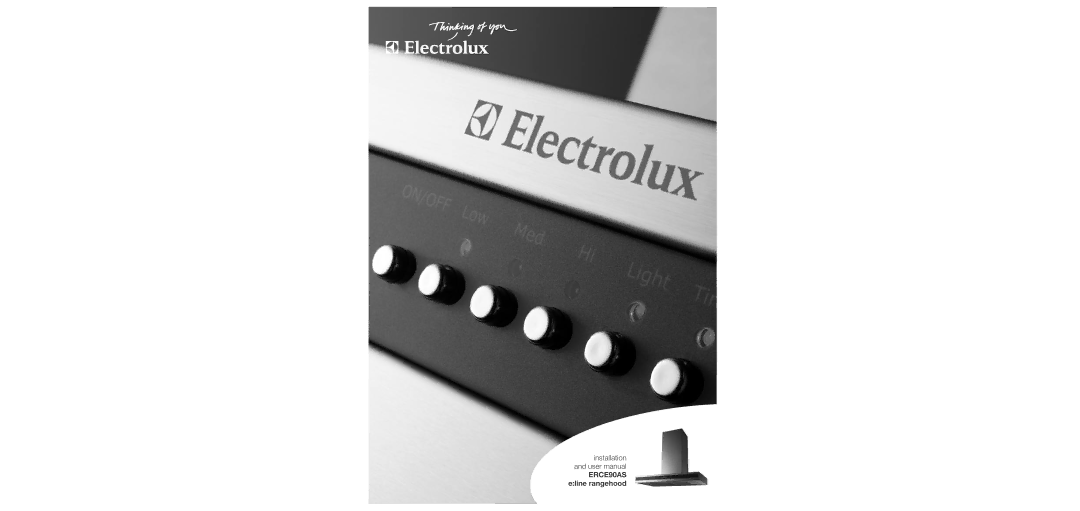 Electrolux user manual ERCE90AS eline rangehood 