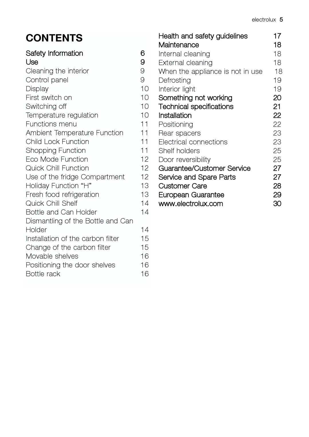 Electrolux ERE 39392 X manual Contents 