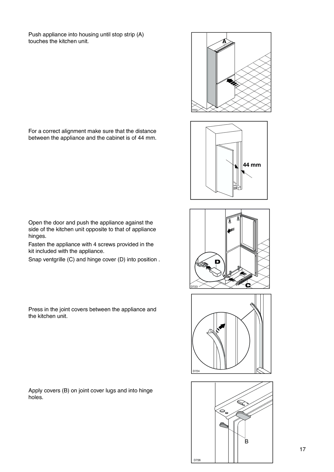 Electrolux ERF 2831 manual 44 mm 