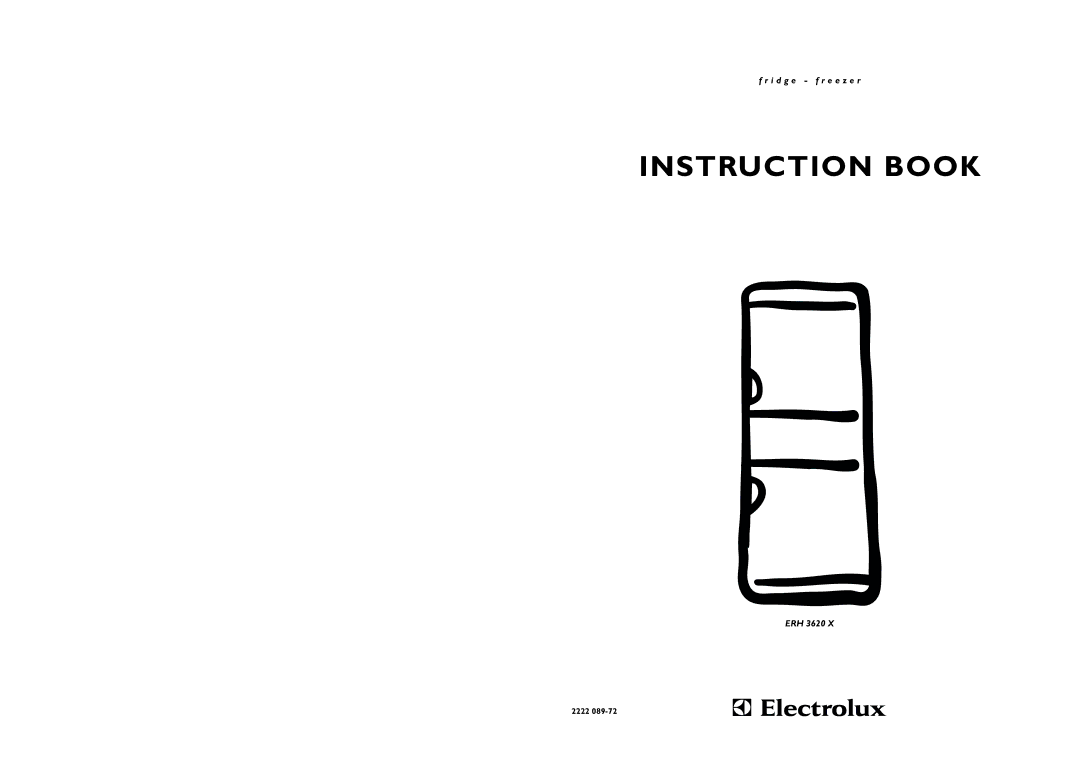 Electrolux ERH 3620 X manual Instruction Book 