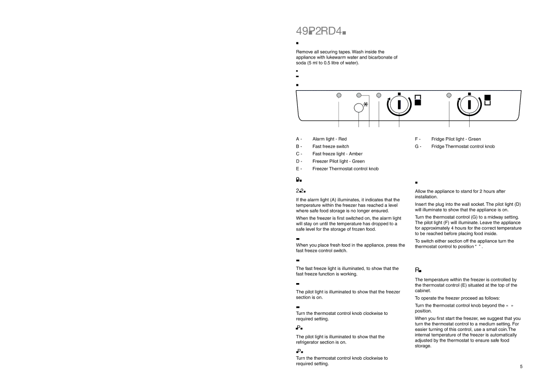 Electrolux ERH 3620 X manual Operation, Before use, Control panel, Start your appliance, Temperature control 