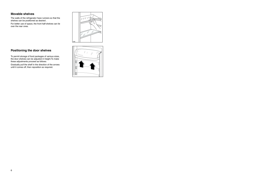 Electrolux ERN 2920 manual Movable shelves, Positioning the door shelves, D338 