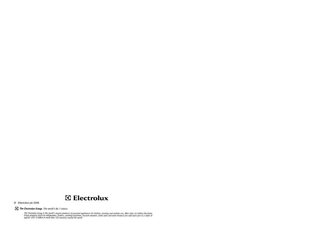 Electrolux ERN 3420 manual Electrolux plc 