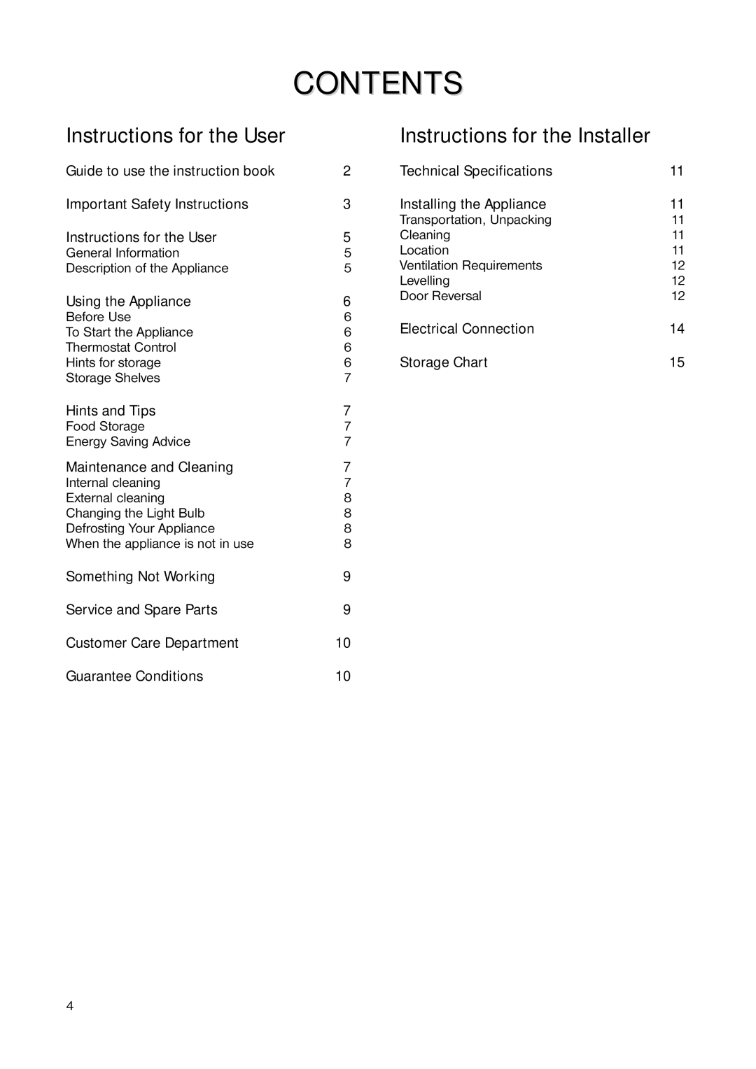 Electrolux ERT 1646 manual Contents 