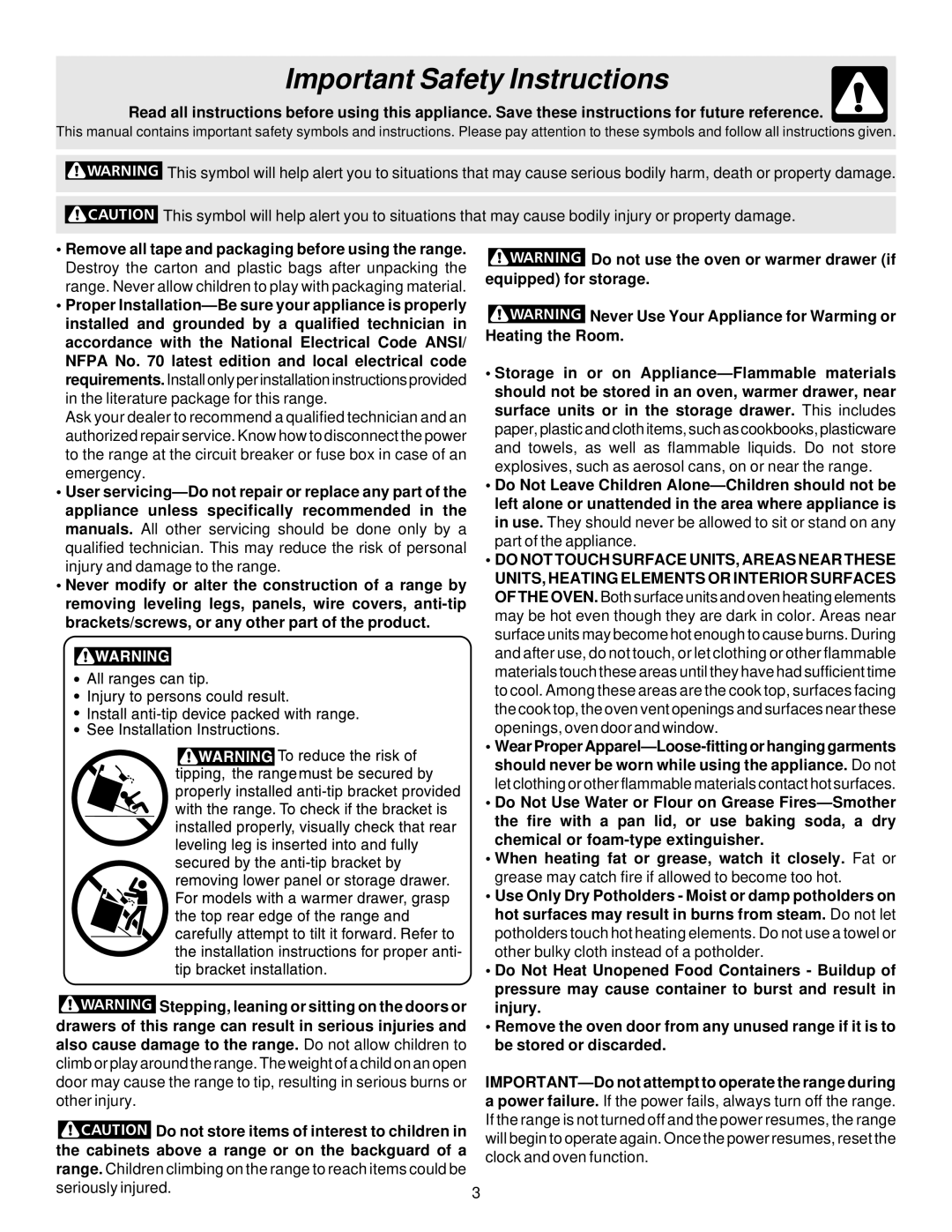 Electrolux ES200 important safety instructions Important Safety Instructions 