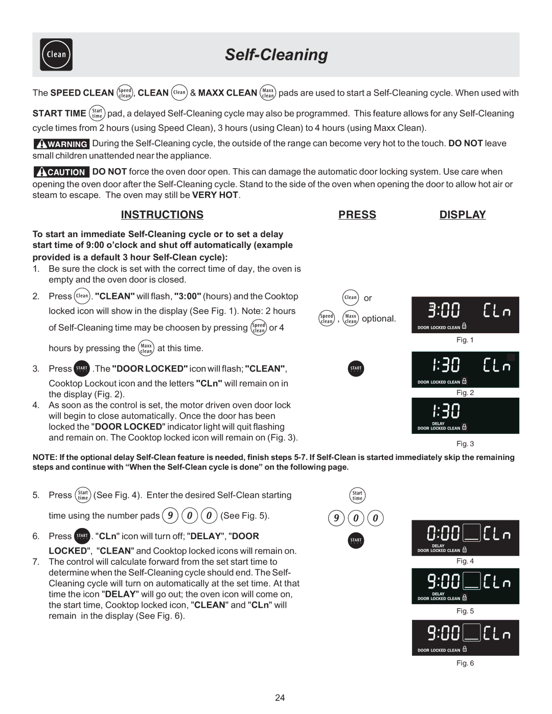 Electrolux ES510L manual Instructions Press Display 