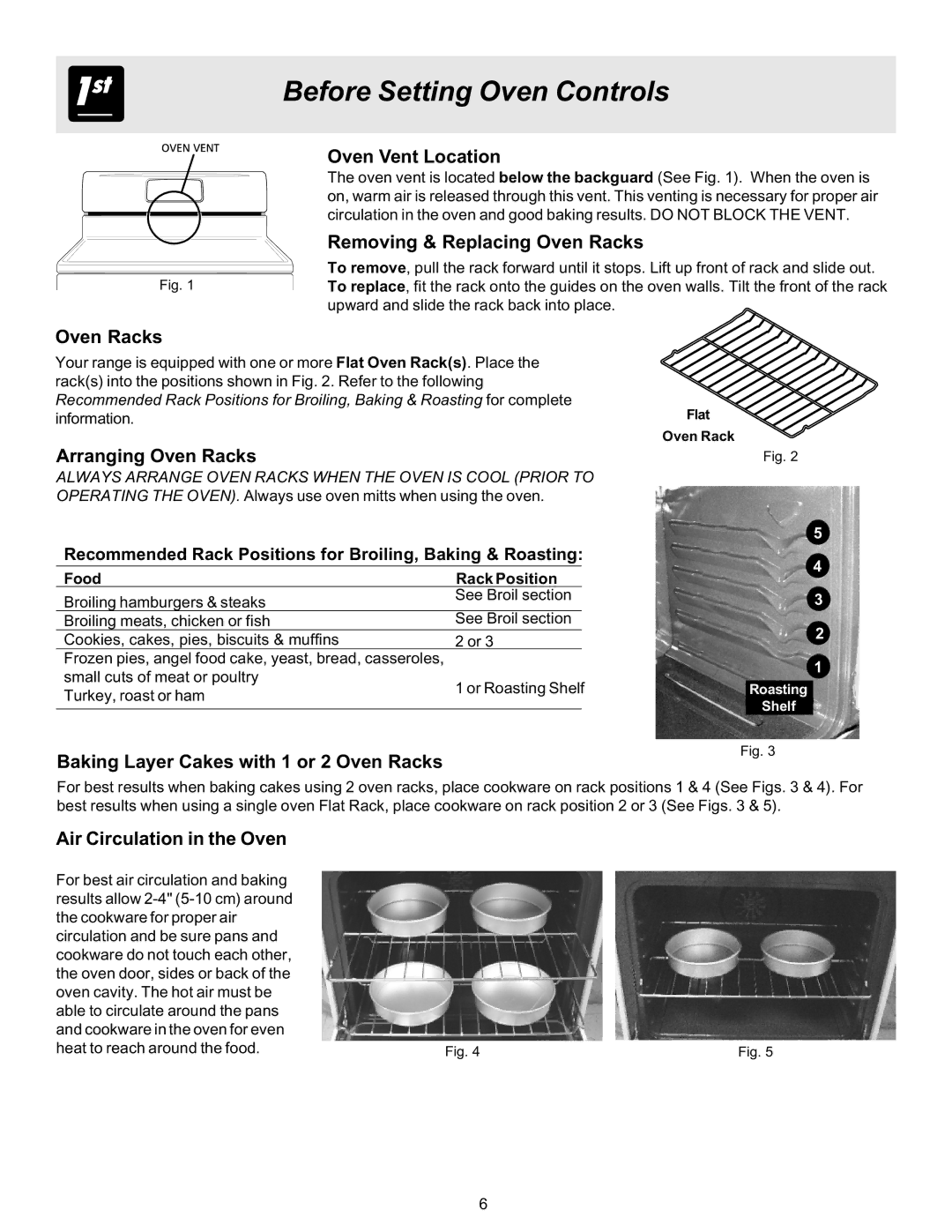 Electrolux ES510L manual Before Setting Oven Controls 