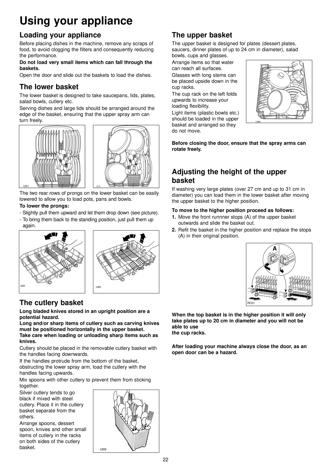 Electrolux ESF 4120 manual Using your appliance 