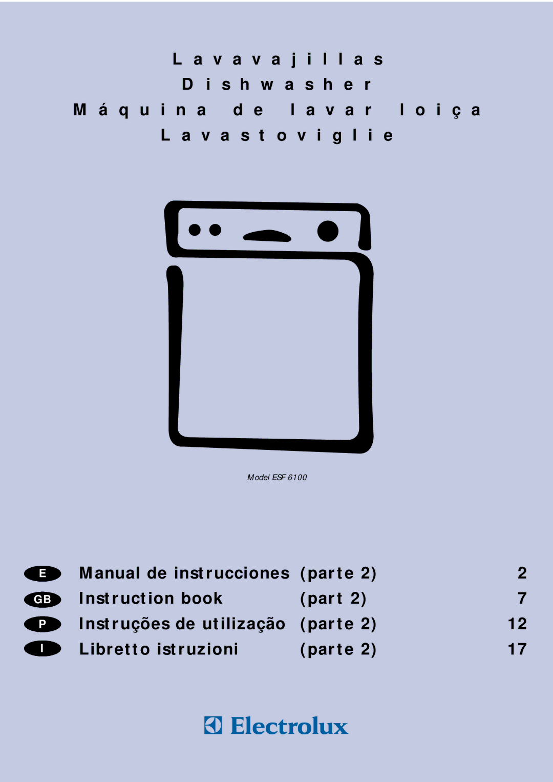 Electrolux ESF 6100 manual Model ESF 