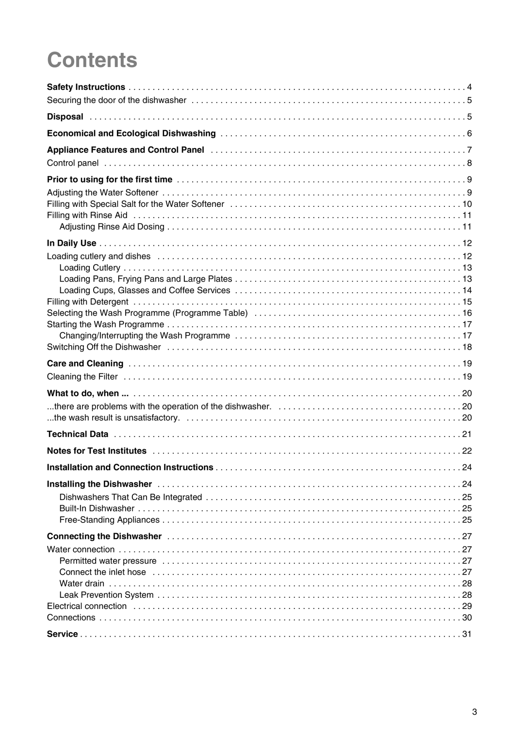 Electrolux ANC 822, ESF 631 manual Contents 