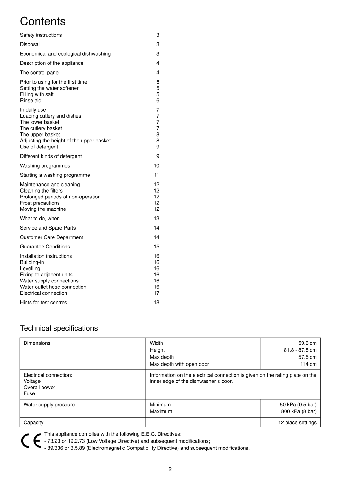 Electrolux ESI 6104 manual Contents 