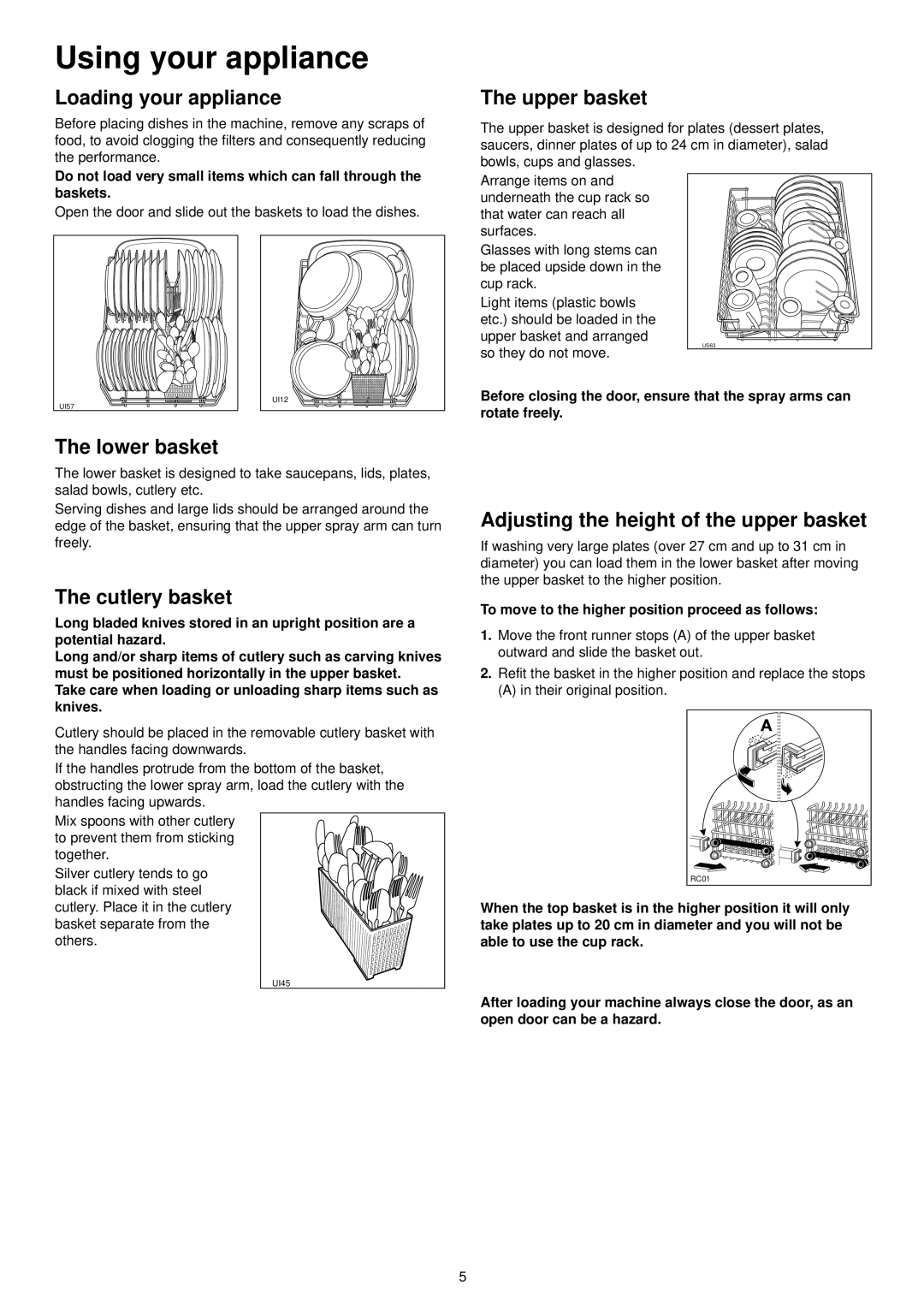 Electrolux ESL 4114 manual Using your appliance 