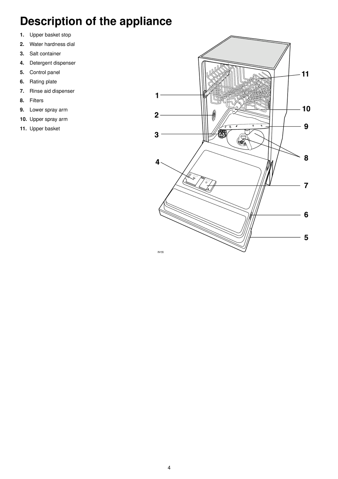 Electrolux ESL 4115 manual Description of the appliance 