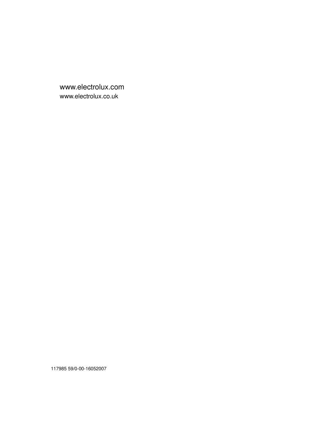 Electrolux ESL 45011 user manual 117985 59/0-00-16052007 