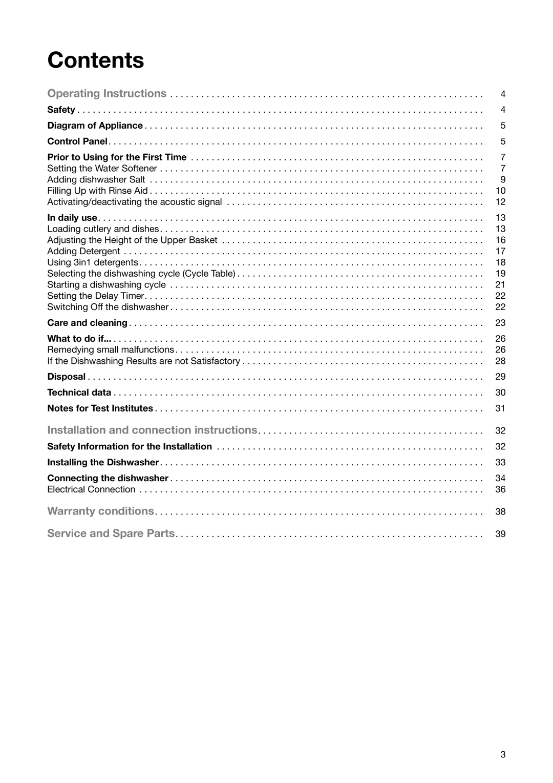 Electrolux ESL 6251 manual Contents 