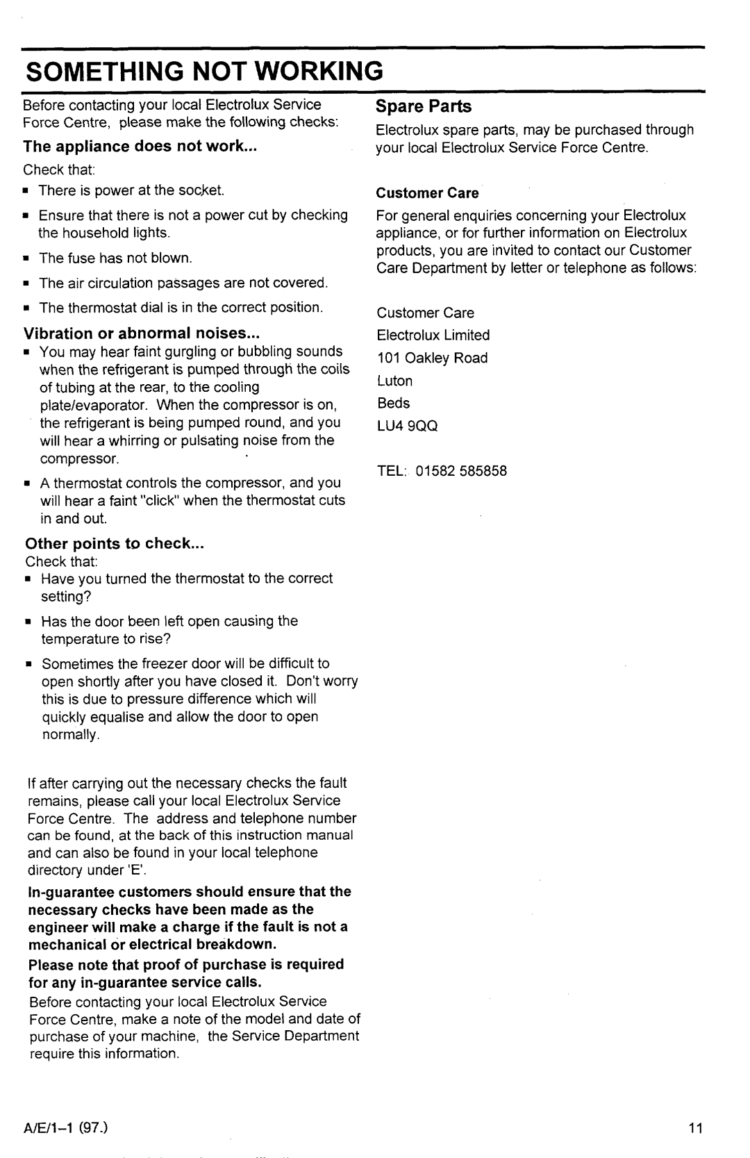 Electrolux EU 0562 C manual 