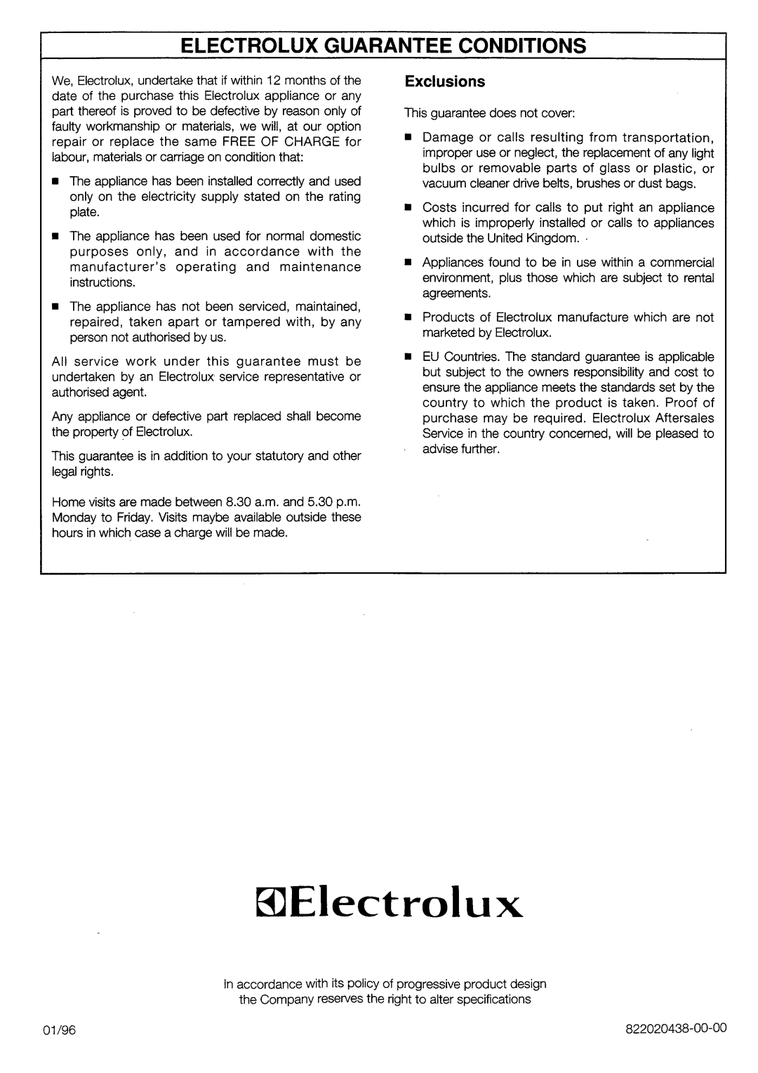 Electrolux EU 1150T manual 