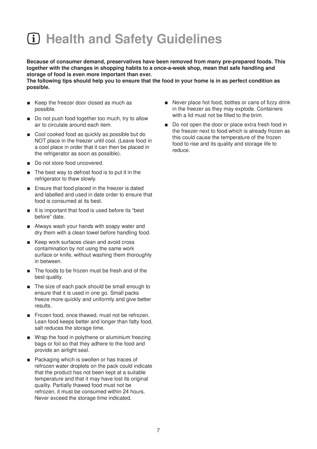 Electrolux EU 1322 T manual Health and Safety Guidelines 