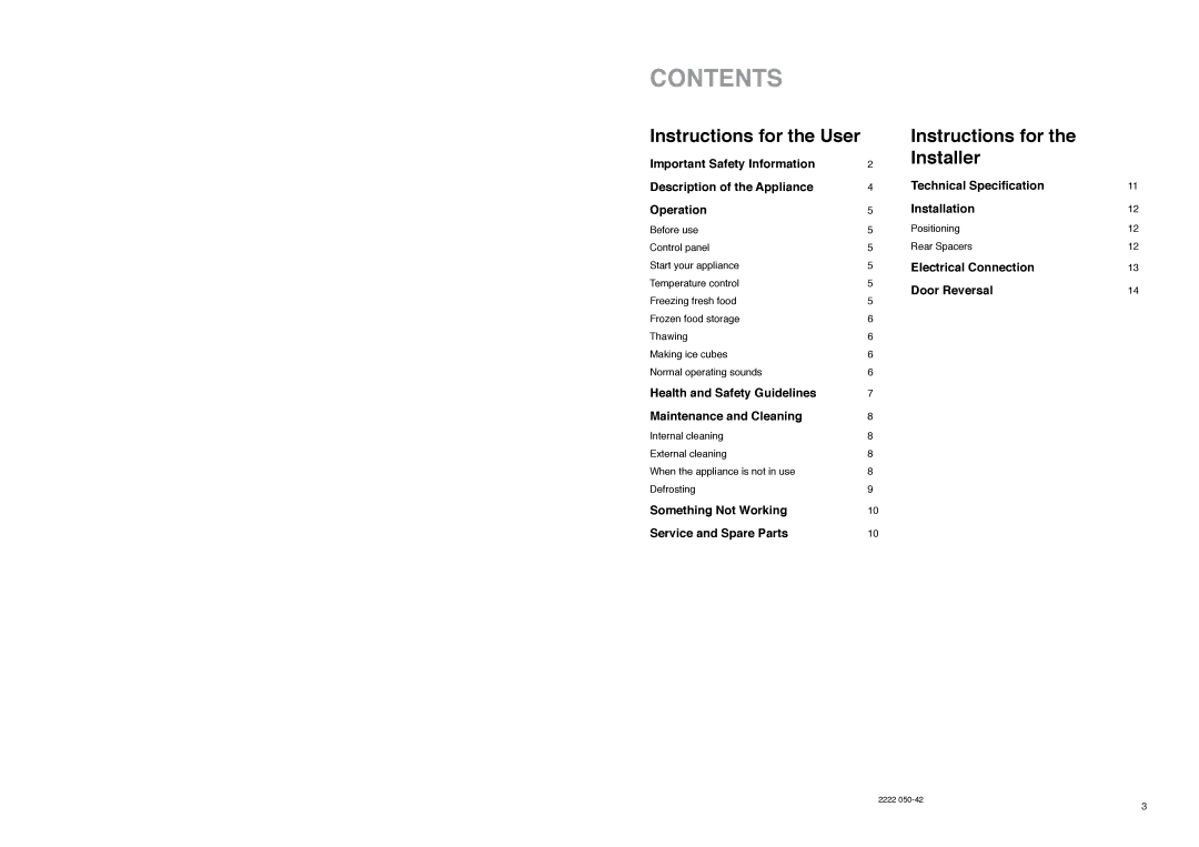 Electrolux EU 2120 C manual Contents 