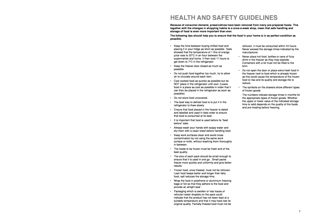Electrolux EU 2120 C manual Health And Safety Guidelines 