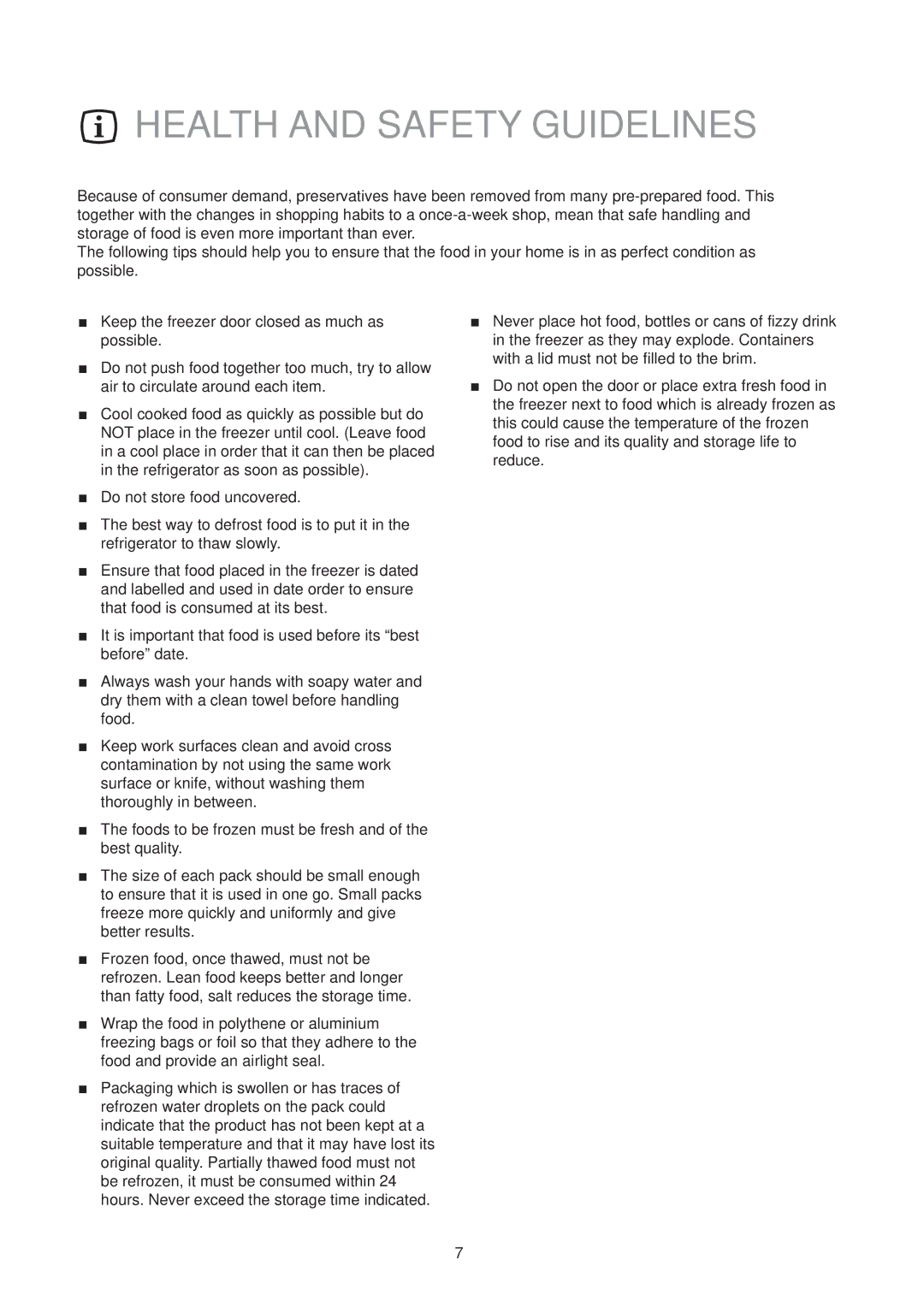 Electrolux EU 6321 manual Health and Safety Guidelines 