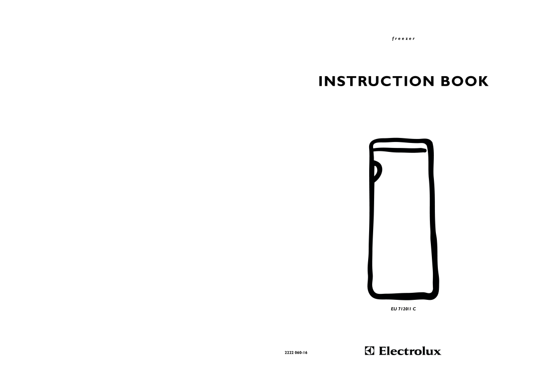 Electrolux EU 7120/1 C manual Instruction Book, f r e e z e r, 2222 
