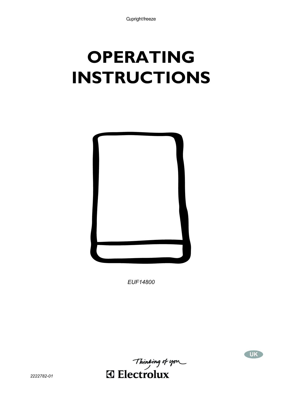 Electrolux EUF14800 manual Operating Instructions 