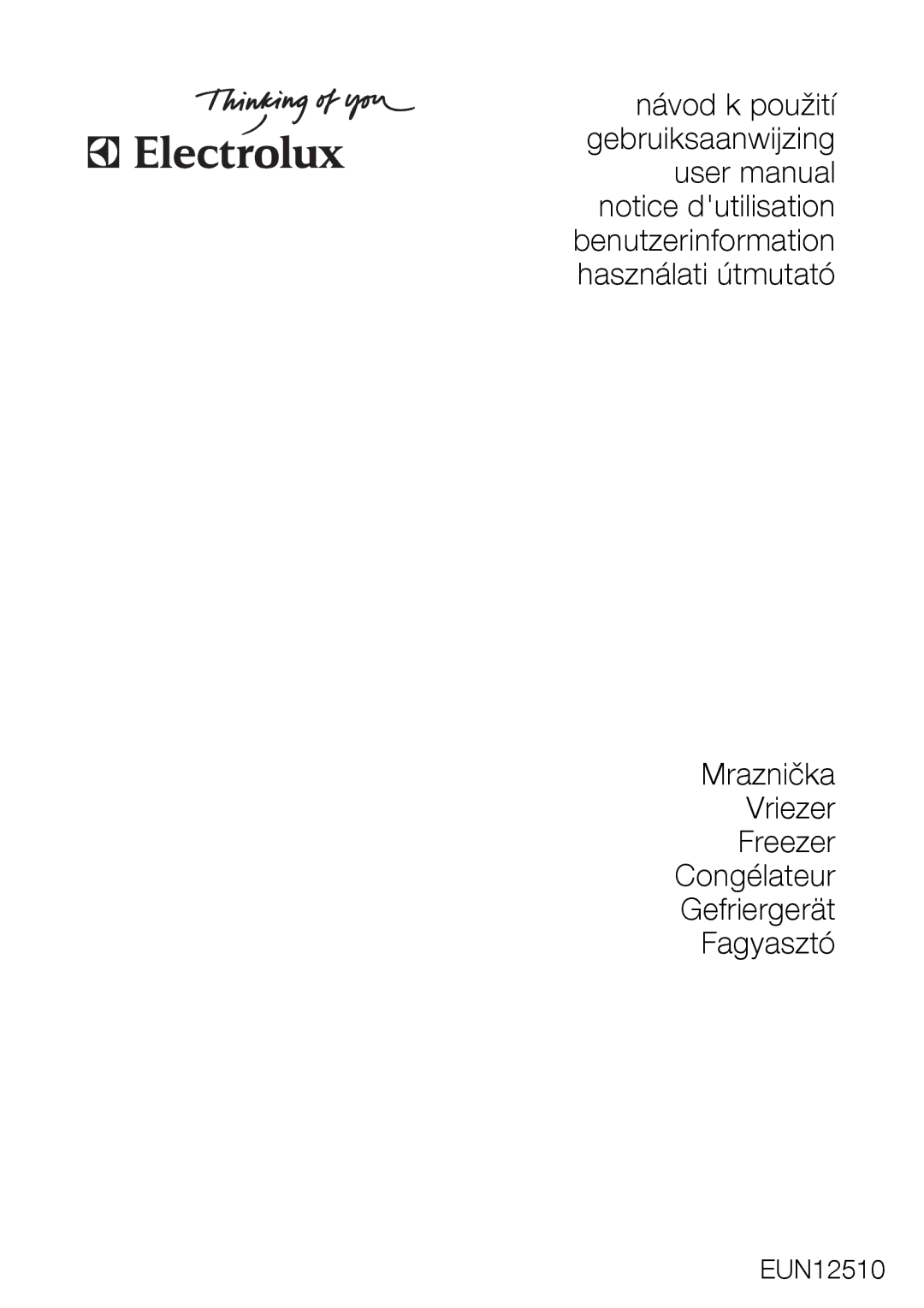 Electrolux EUN12510 user manual 