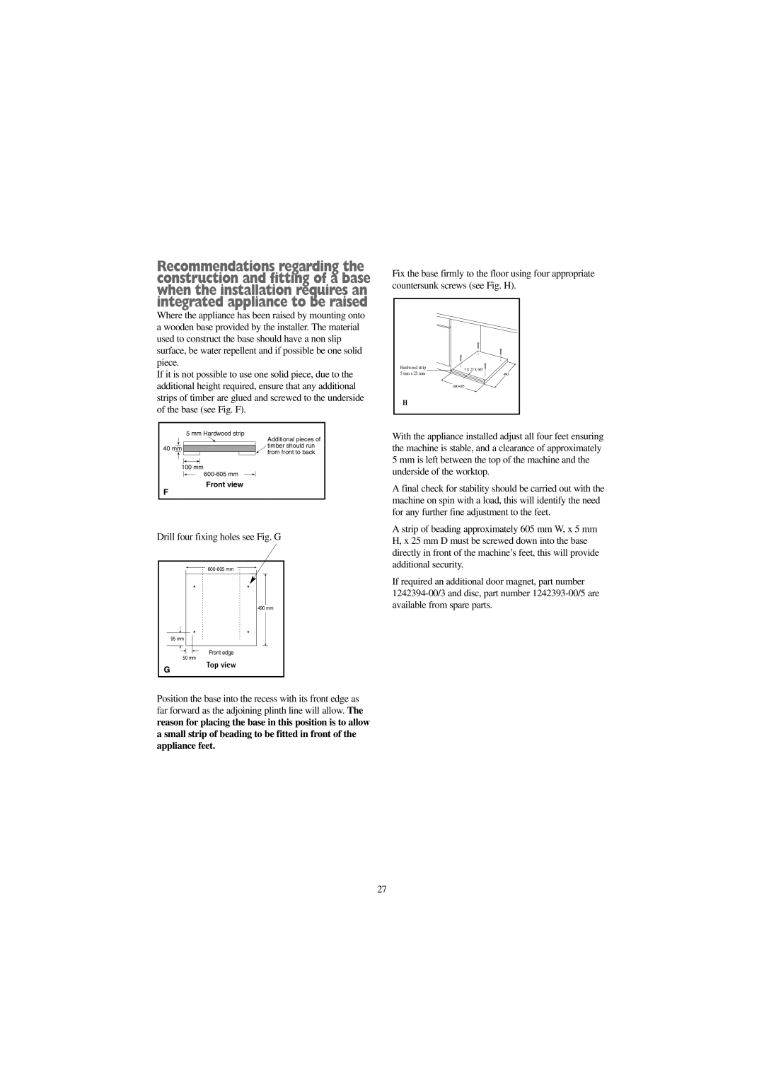 Electrolux EW 1000 I manual Front view 