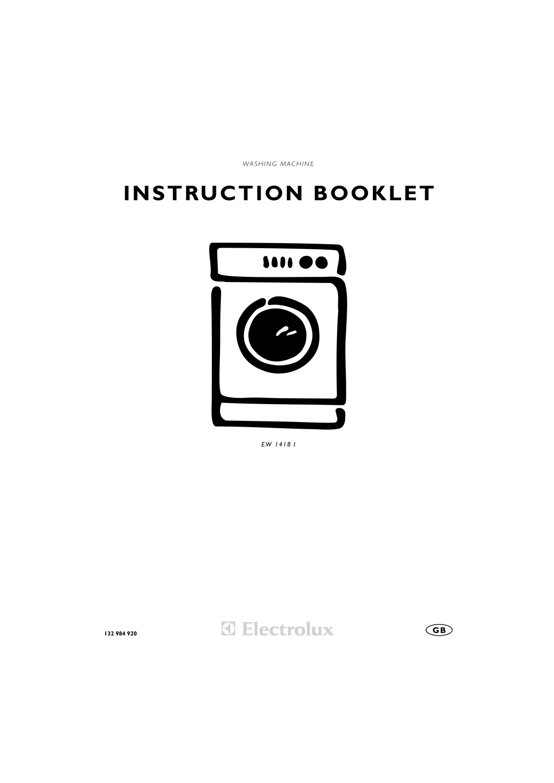 Electrolux EW 1418 1 manual Instruction Booklet 